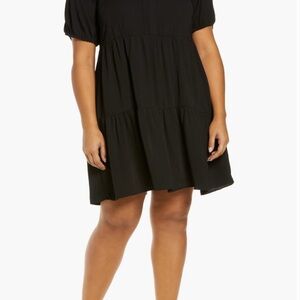 Cece Black Tiered Dress